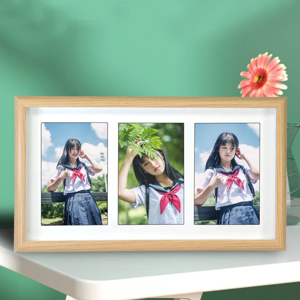 Modern 6-Inch Wooden Collage Photo Frame | Desktop Stand