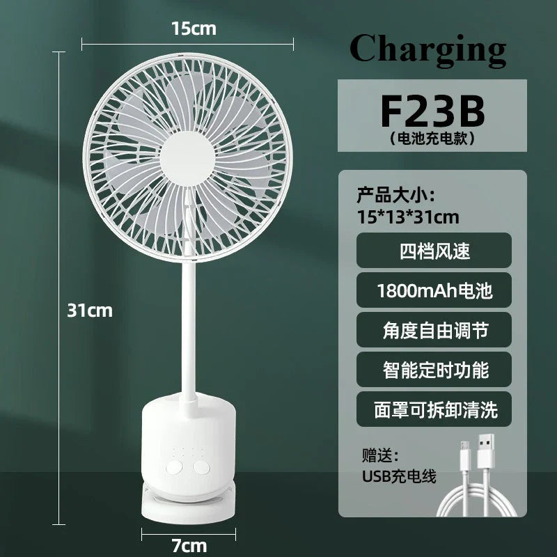 URGGU 6-Inch USB Clip Fan – 4 Speeds, Timer, Desk & Dorm