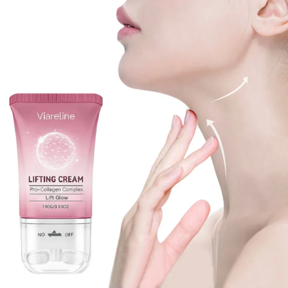 Pro-Collagen Firming Neck Cream With Massage Roller, Lifting, Reduces Fine Lines, Neck Skin Tightening, Anti-Aging, Necks Care Peaceful Pleasures Health and Wellness
