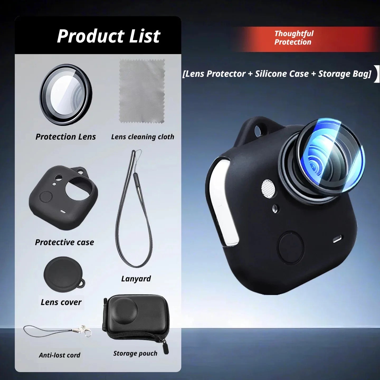 Insta360 Go Ultra Tempered Glass Lens Protector | Anti-Fog