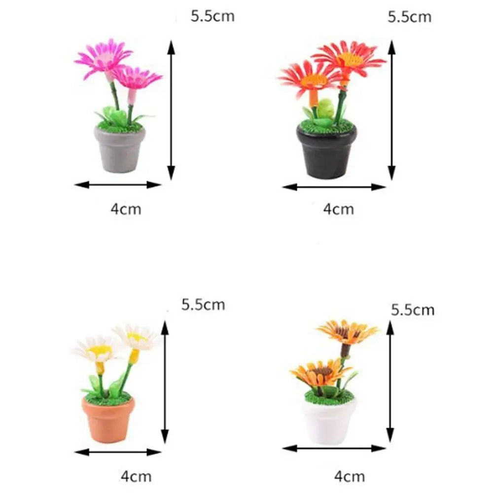 1:12 Dollhouse Miniature Potted Plants | Mini Bonsai & Pot Set