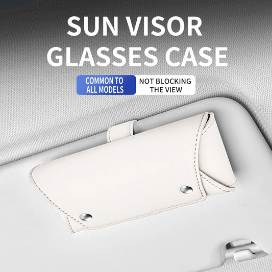 Car Sun Visor Magnetic Glasses Case | Faux Leather Organizer Car Visor Organizer Oasis Select