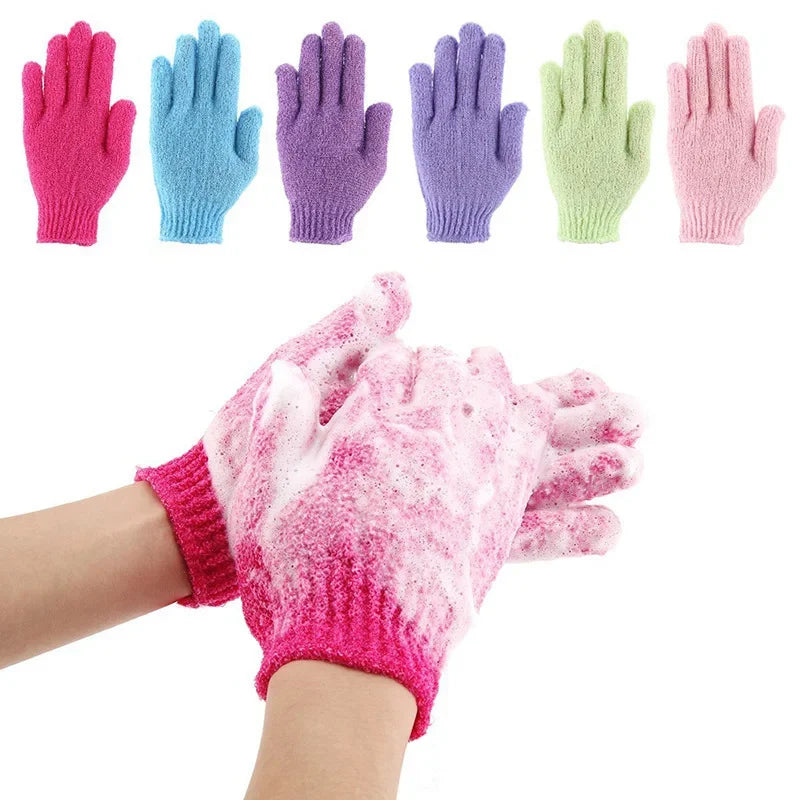 Exfoliating Bath Gloves,Deep Scrubbing Dead Skin Shower Gloves for Beauty Spa Massage Skin Shower Body Scrubber for Men,Women Peaceful Pleasures Health and Wellness