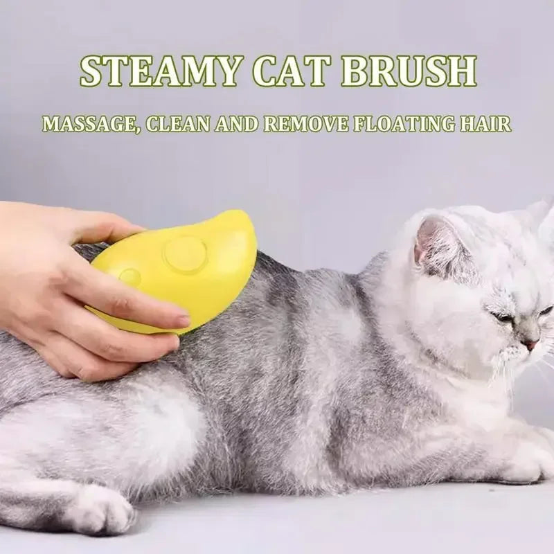 Comb Accessories for Cats 3-in-1 Cats Pet Products Electric Cats Hair Brush Sprayer Grooming Supplies Steam Massage Tool Pets Peaceful Pleasures Health and Wellness