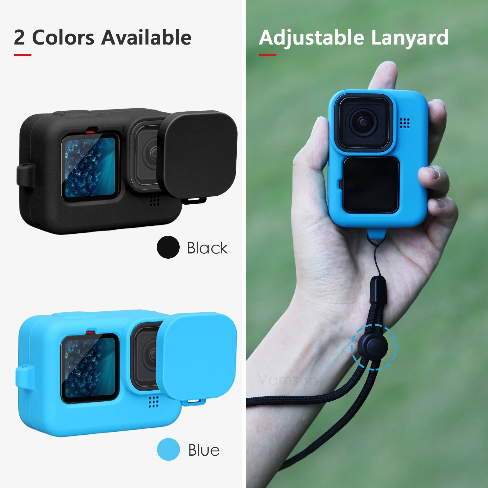 New Soft Silicone Case for Gopro Hero 12 11 10 for Go pro 9 10 11 12 Silicone Protective Full Cover Shell Camera Accessories Peaceful Pleasures Health and Wellness