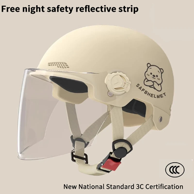 3C Certified E-Bike Half Helmet with HD Glasses | Unisex