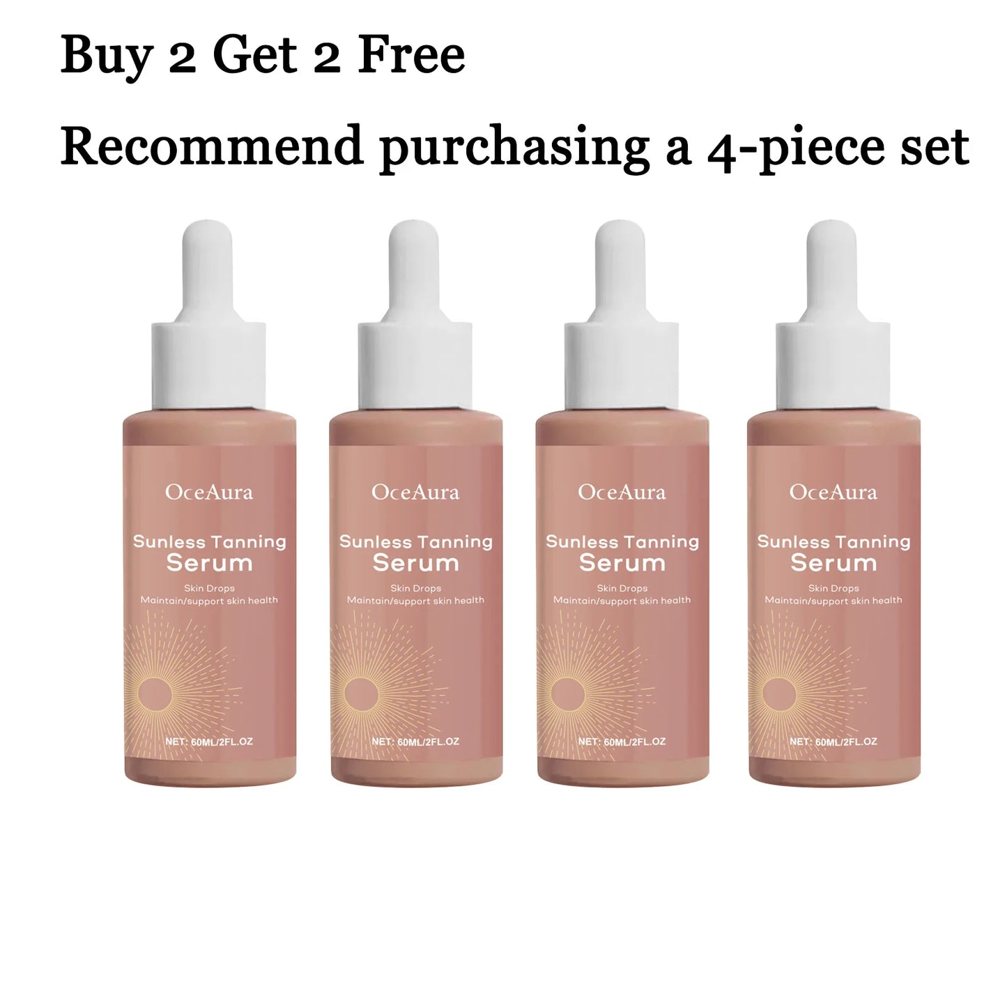 OceAura Sunless Self-Tanning Serum 60ml | Bronzer & Moisturizer