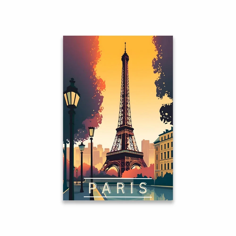 Elétricos de Lisboa Canvas Wall Art Vibrant Nature Landscape & Cityscape Poster, Modern Home Decor for Living Room Peaceful Pleasures Health and Wellness TP7142-6 40x60cm Unframed