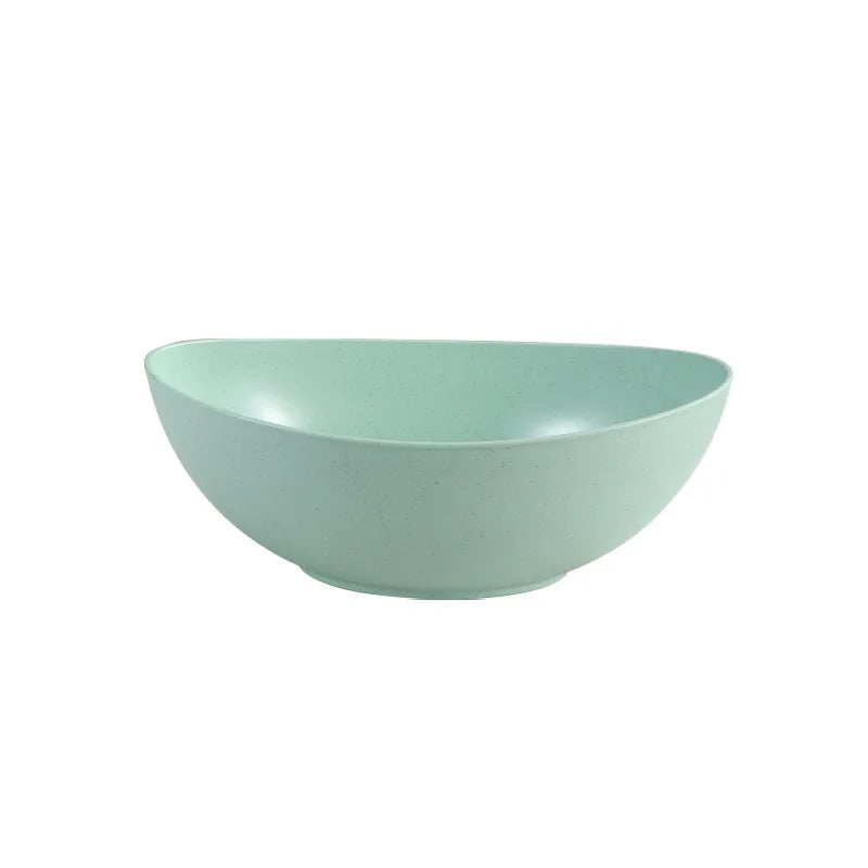 Hot Sale Eco-Friendly Wheat straw Household vegetable bowl kitchen Creative Solid color fruit salad bowl Microwavable Food Bowl Peaceful Pleasures Health and Wellness