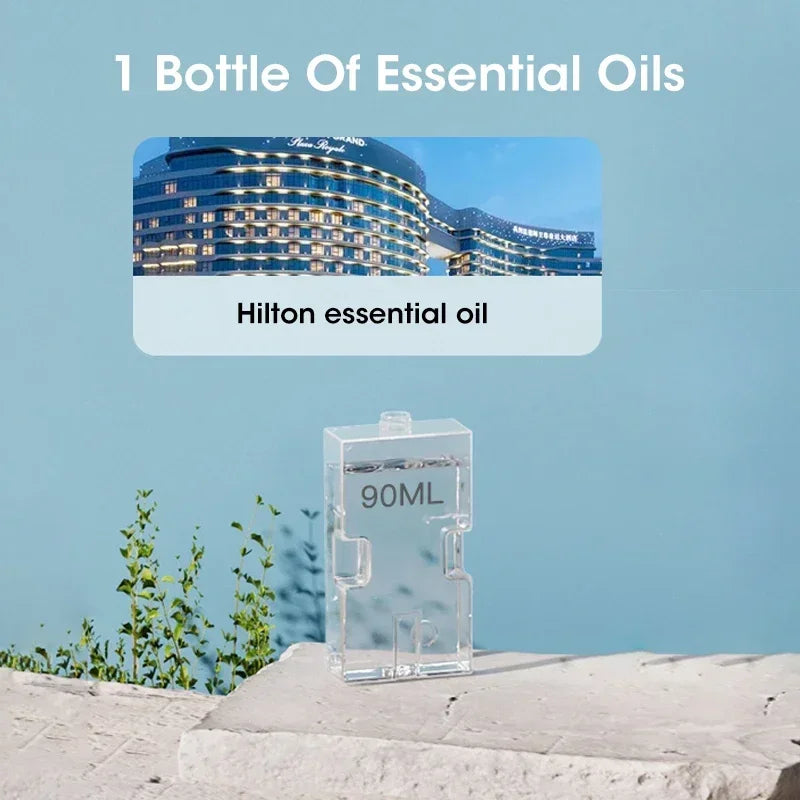 Wireless Hanging Essential Oil Diffuser Air Freshener with Night Light for Home Bathroom Living Room Toilet Aromatherapy Peaceful Pleasures Health and Wellness 90ml Hilton Oil