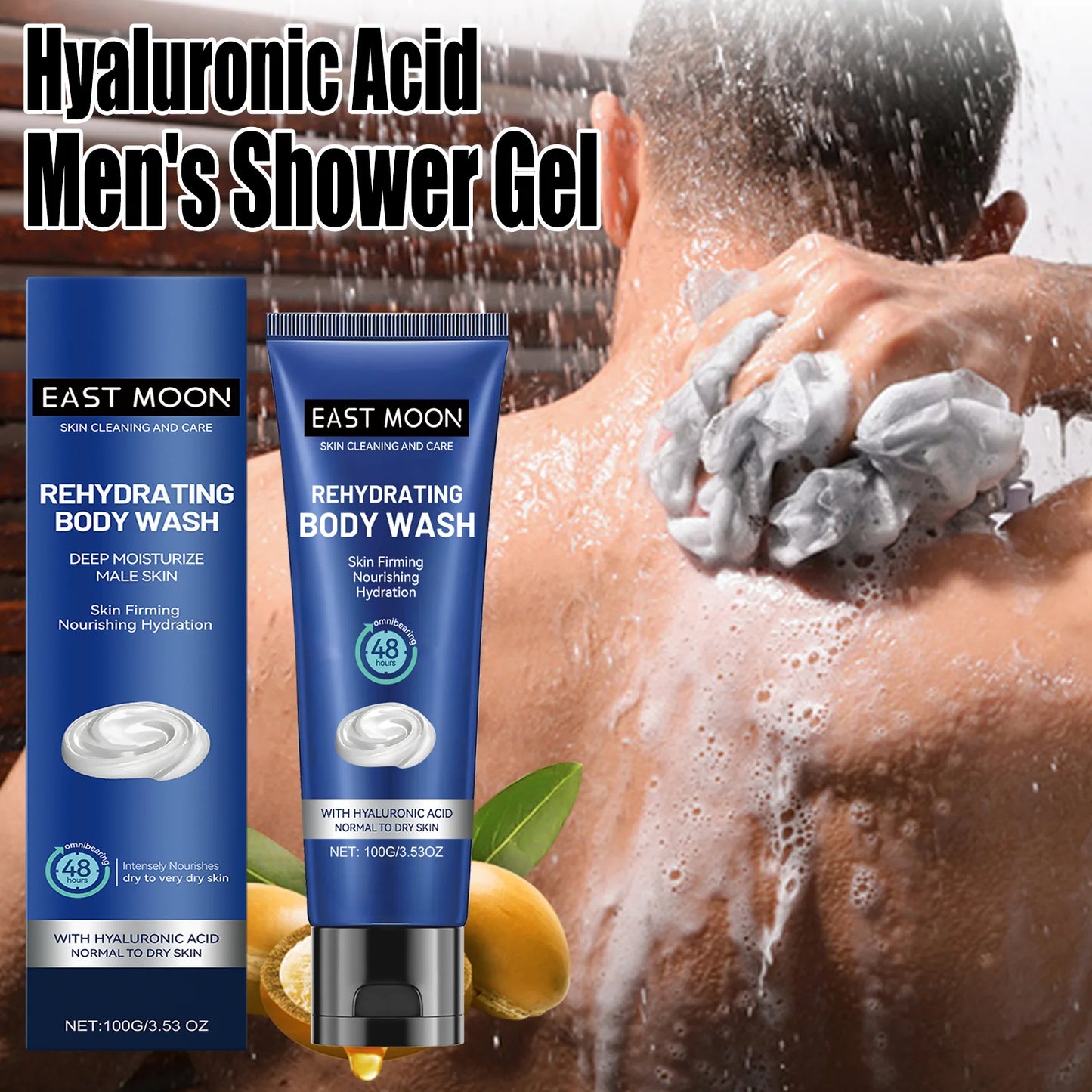 Men's Hyaluronic Acid Shower Gel – Deep Cleanse & Moisturize