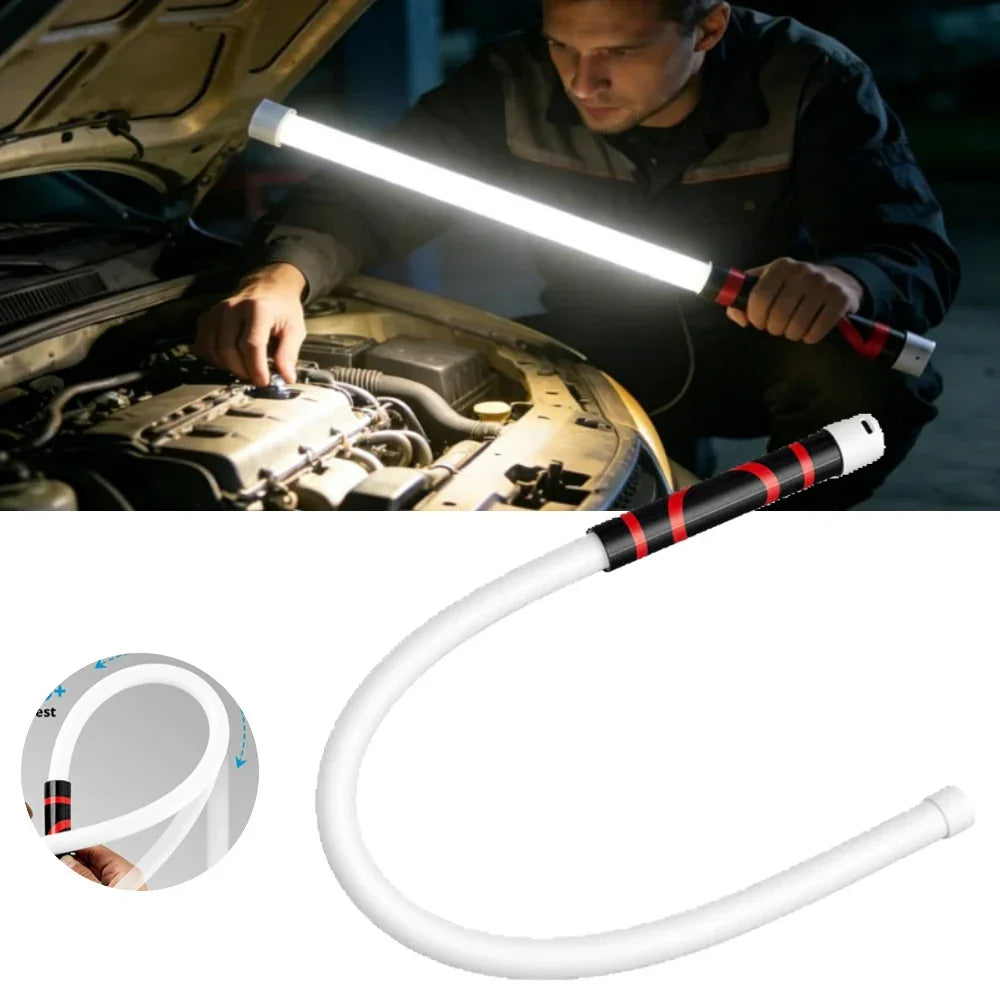 73cm Flexible Silicone LED Work Light Rechargeable High Brightness Flashlight Stick Long Battery Life for Car Repair Inspection Peaceful Pleasures Health and Wellness