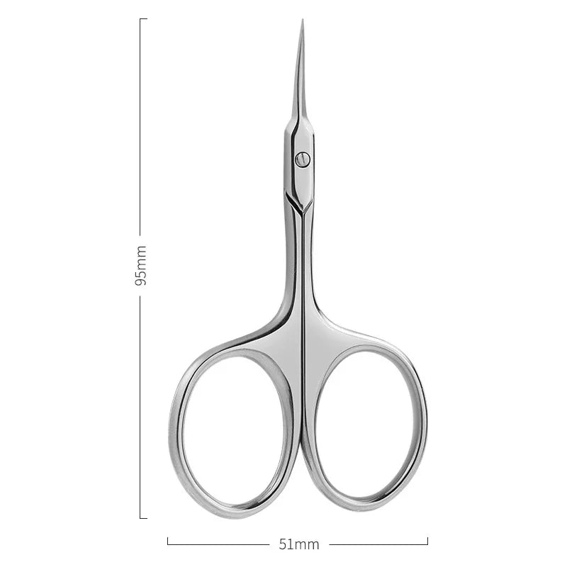 Curved Stainless Steel Cuticle Scissors – Nail & Brow Tool
