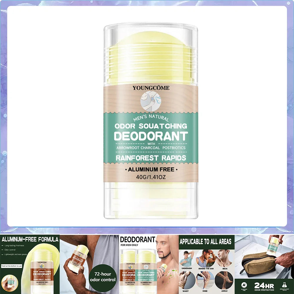 YOUNGCOME Men's Antiperspirant Deodorant Stick – 72Hr Protection