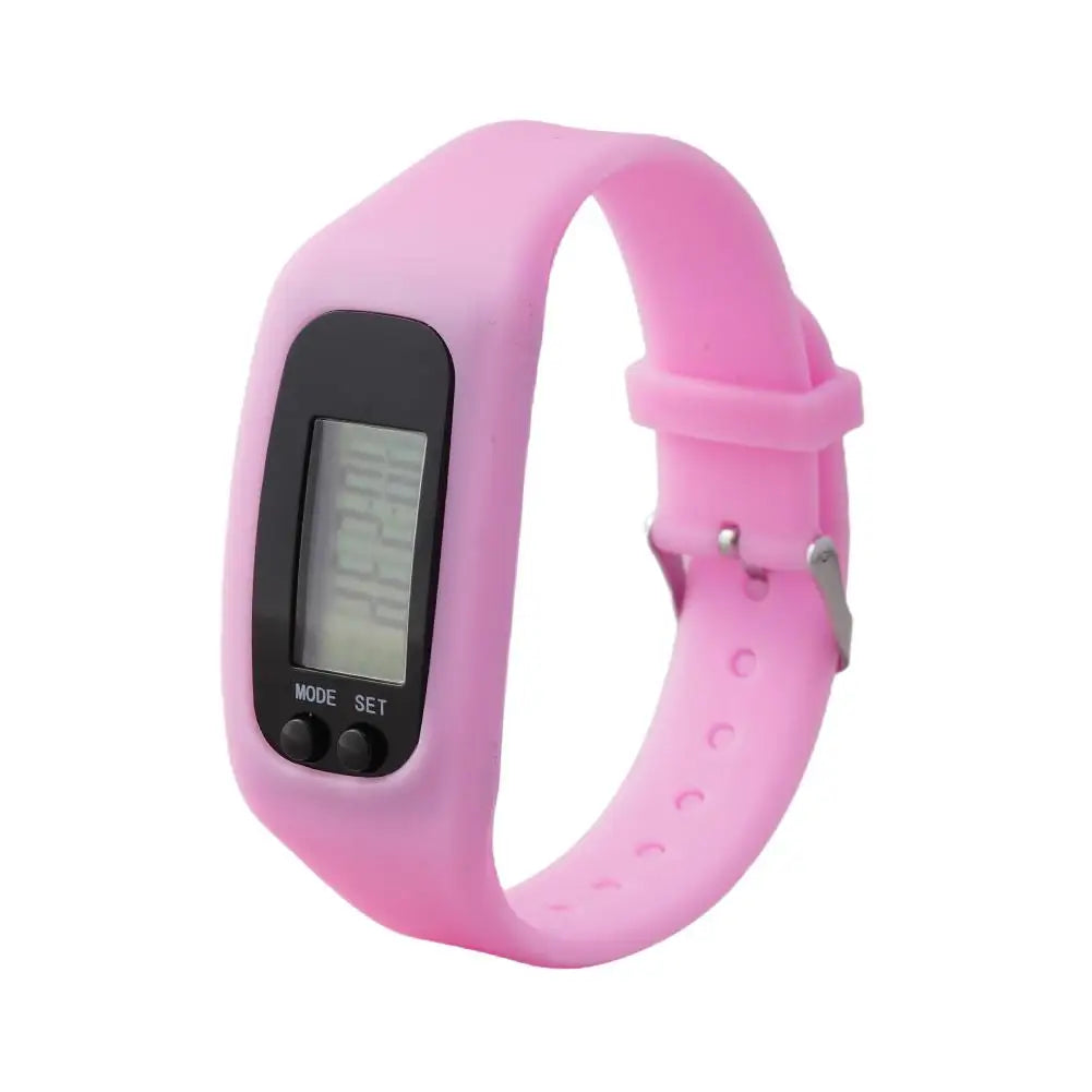 Silicone Pedometer Step Counter Watch – Digital LED Fitness Tracker Bracelet Peaceful Pleasures Health and Wellness E