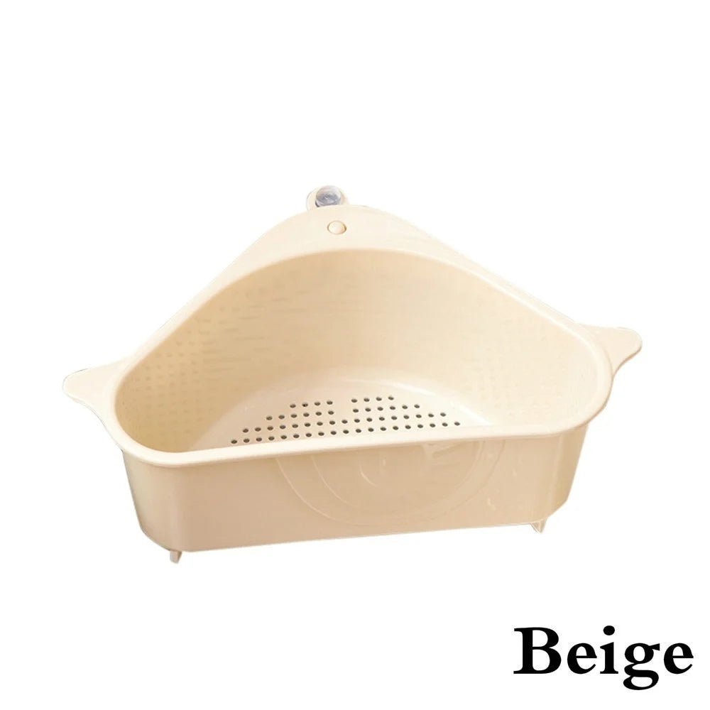 Kitchen Triangular Sink Strainer Drain Fruit Vegetable Drainer Sponge