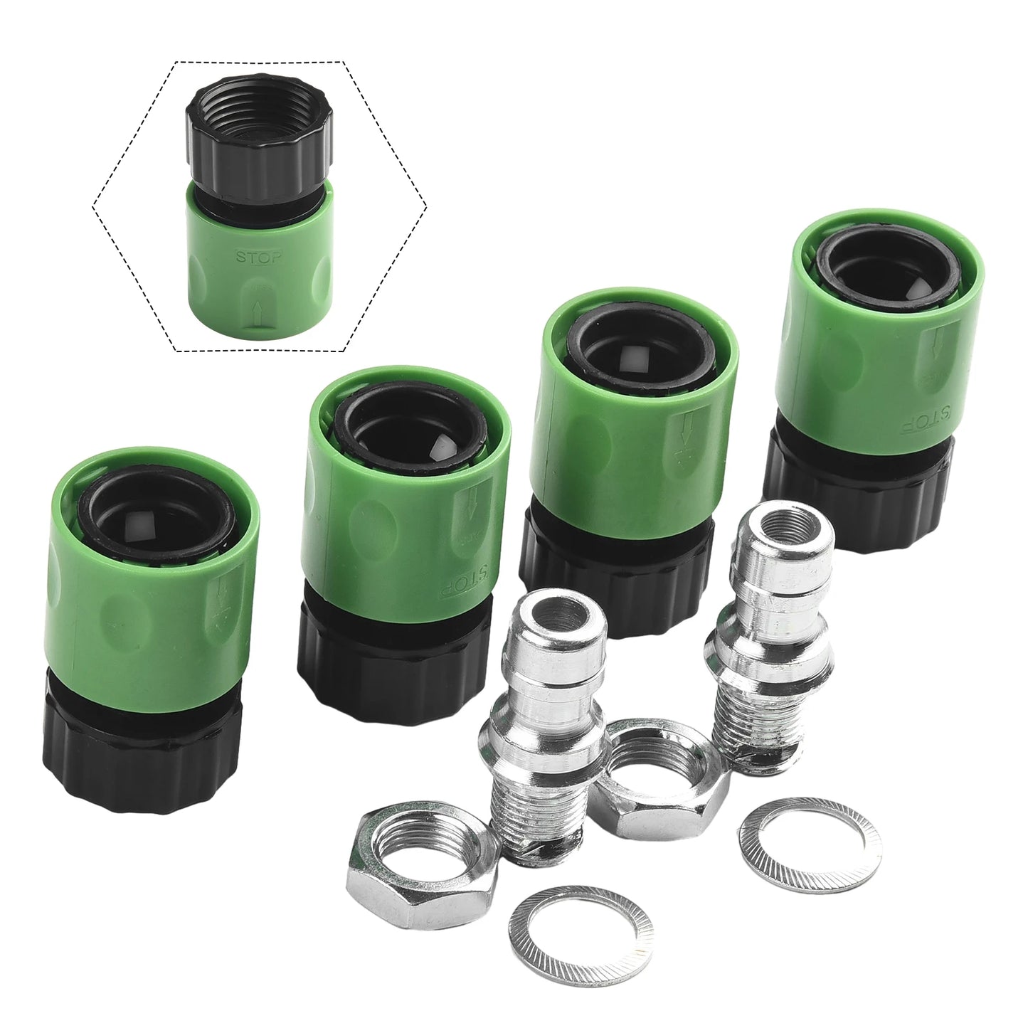 Lawn Mower Deck Wash Adapter Quick Connect Attachment Ensures
