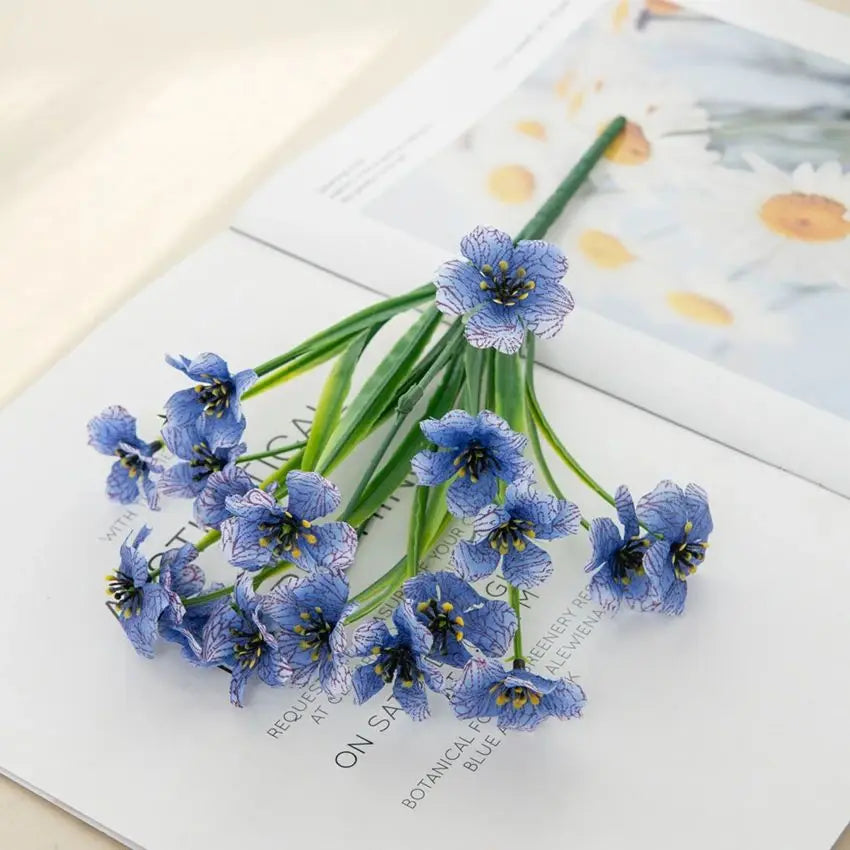 Artificial Violet Silk Flowers Bouquet – Wedding & Home Decor