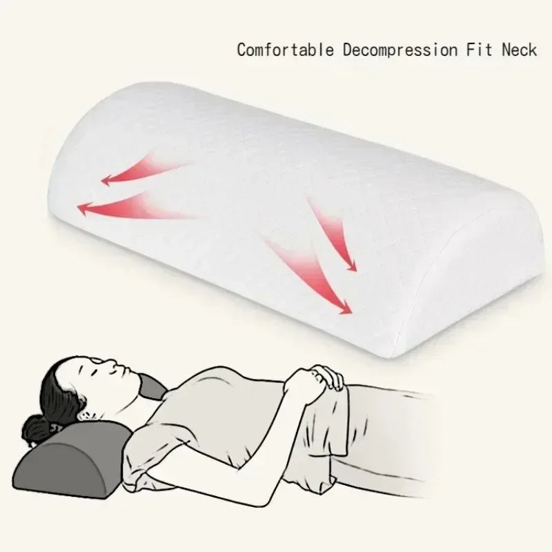 Comfort Bolster Pillow for Legs Back and Head Memory Foam Cotton Cover Lumbar Support Pillow for Semi Roll Pillow Peaceful Pleasures Health and Wellness