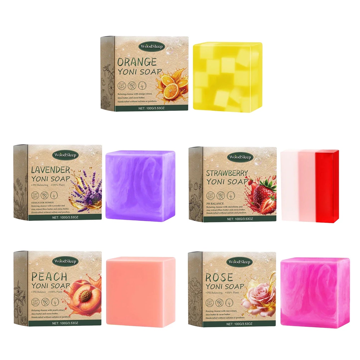 WOODSLEEP Yoni Bar Soap – pH Balance & Deep Cleanse for Women