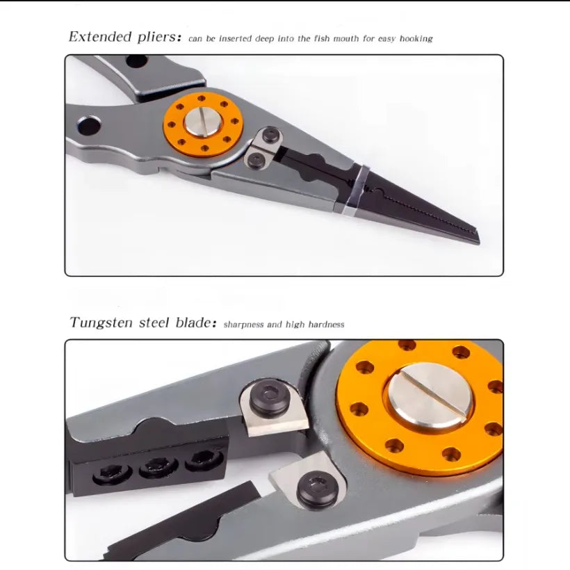 Fishing Pliers Line Cutter Multifunctional Knot Aluminum Alloy Scissors Hook Remover 150g 20CM Fishing Equipment Peaceful Pleasures Health and Wellness
