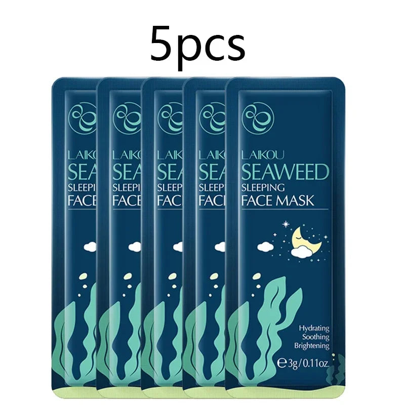 LAIKOU Sleeping Face Mask – Hydrating & Nourishing 5pk Peaceful Pleasures Health and Wellness seaweed 1