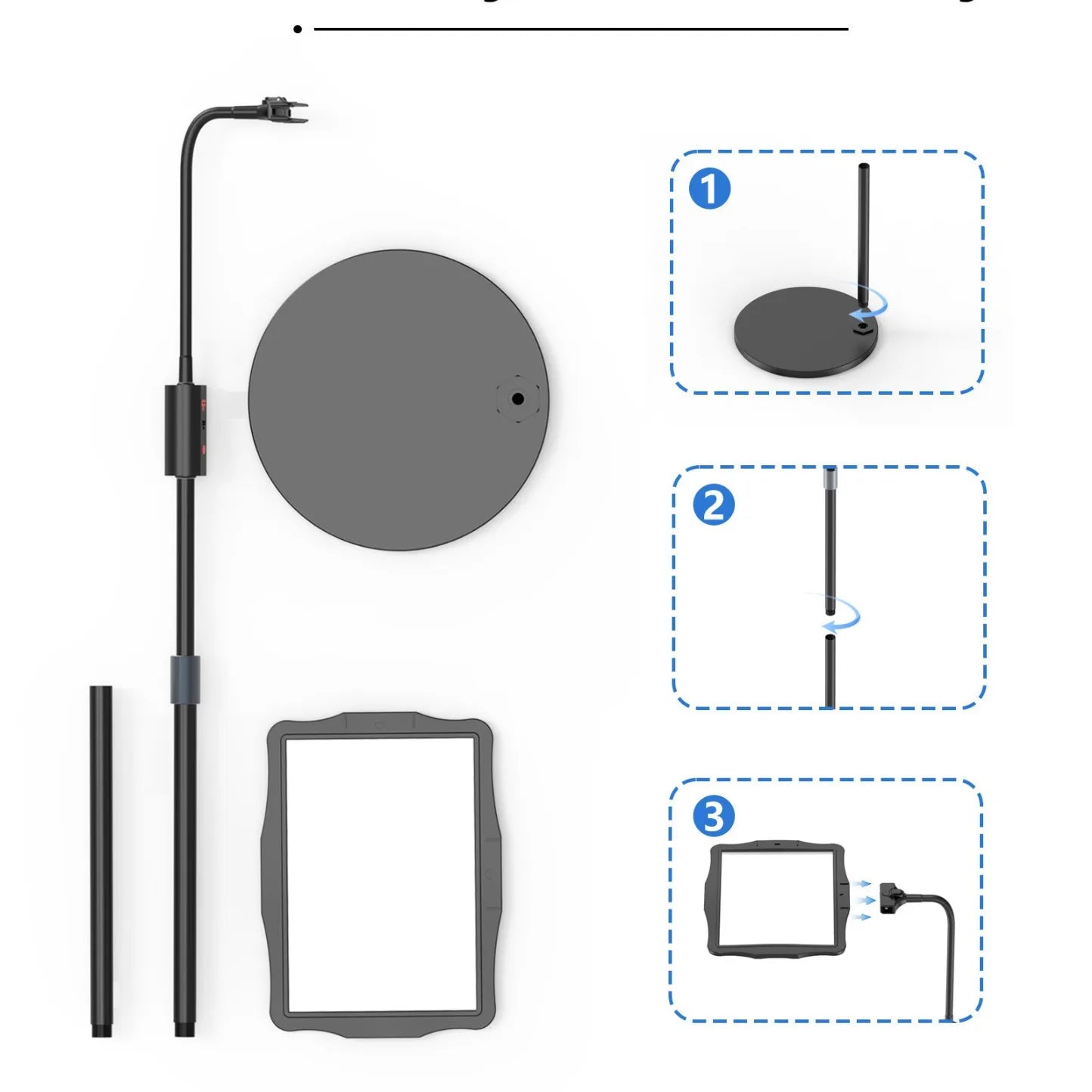Desktop Magnifying Glass with Light, Portable, Foldable, Identification, and Ground Mounted Magnifying Glass Peaceful Pleasures Health and Wellness