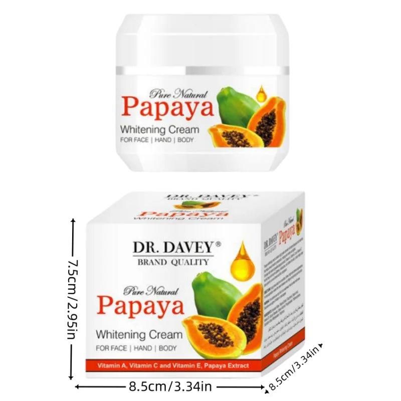 DR.DAVEY Papaya Moisturizing Face Cream Papaya Face Cream Nourishing Facial Moisturizing Lotion Moisture Replenish Peaceful Pleasures Health and Wellness