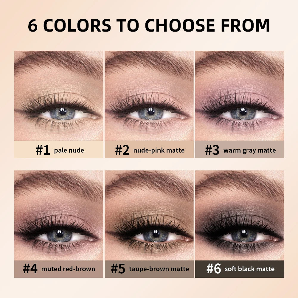 6Color Eyeshadow Palette With Free Brush 6 Color Matte High Pigment Waterproof Long Lasting Blendable Nude Makeup Peaceful Pleasures Health and Wellness