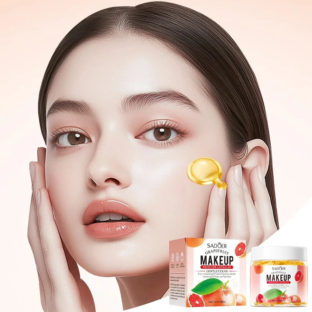 Sadoer Grapefruit Makeup Remover Oil Capsules – 35 x 1ml