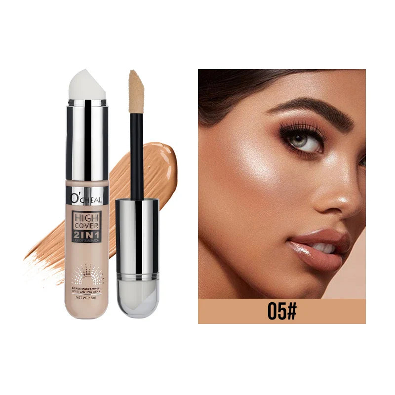 OCHEAL 2-in-1 Liquid Foundation & Concealer – Waterproof