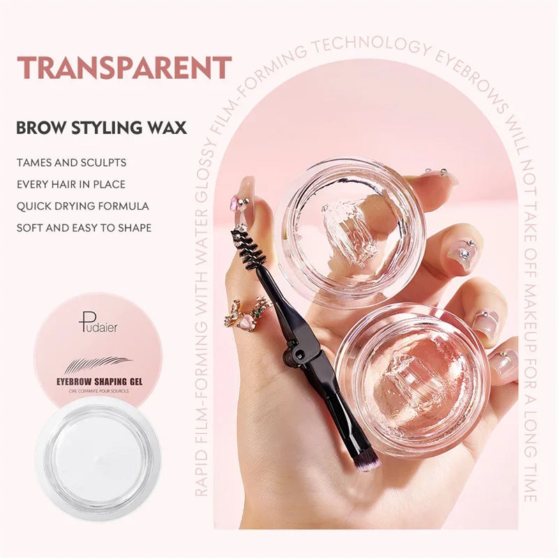3D Feathery Brow Styling Gel – Waterproof Eyebrow Wax Sculpt