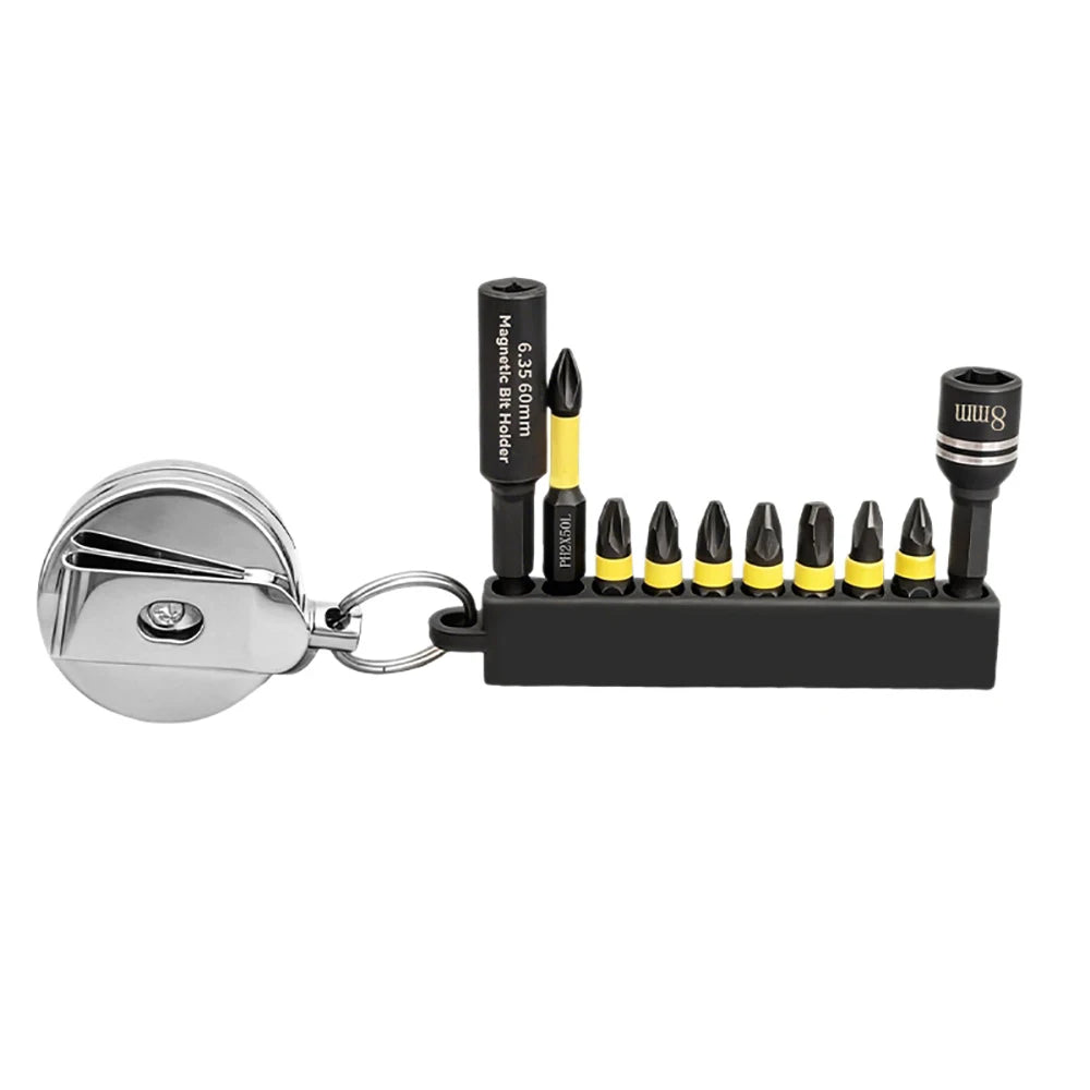 1/4 Magnetic Screwdriver Bit Set Torx Hex Cross Impact Drill Batch Head with Telescopic Wire Hardware Power Tool Accessories Peaceful Pleasures Health and Wellness 2