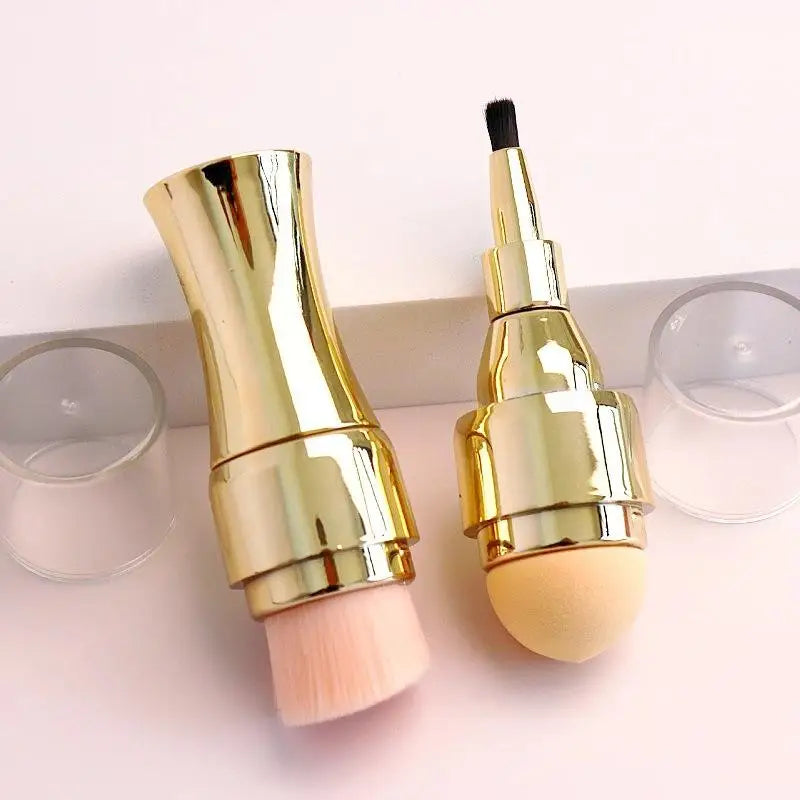 4 In 1 Makeup Brush Eyeshadow Eye Lip Face Concealing Blush Foundation Brush All In One Retractable Travel Size Makeup Brush Peaceful Pleasures Health and Wellness