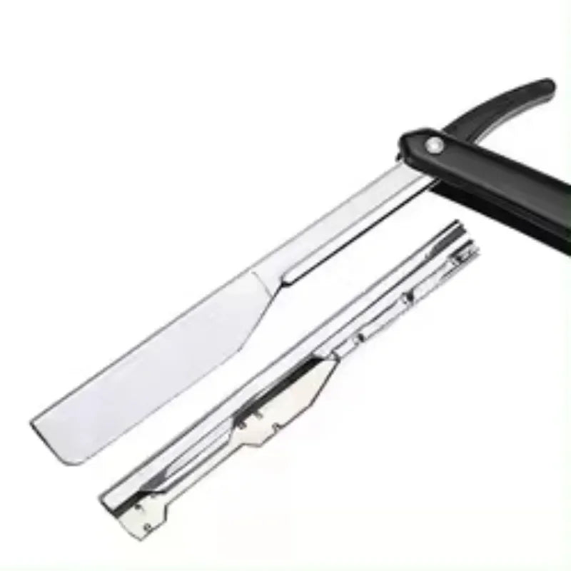 Professional Straight Edge Barber Razor | Stainless Steel Shaver Straight Edge Razor Peaceful Pleasures Health and Wellness