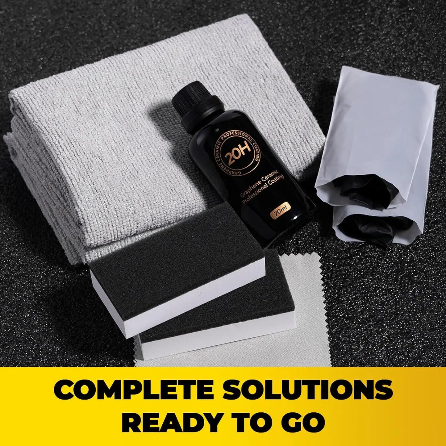 20H Graphene Ceramic Coating for Cars 70ml Professional Ceramic Coating High Gloss Finish Hydrophobic Scratch Protection Peaceful Pleasures Health and Wellness