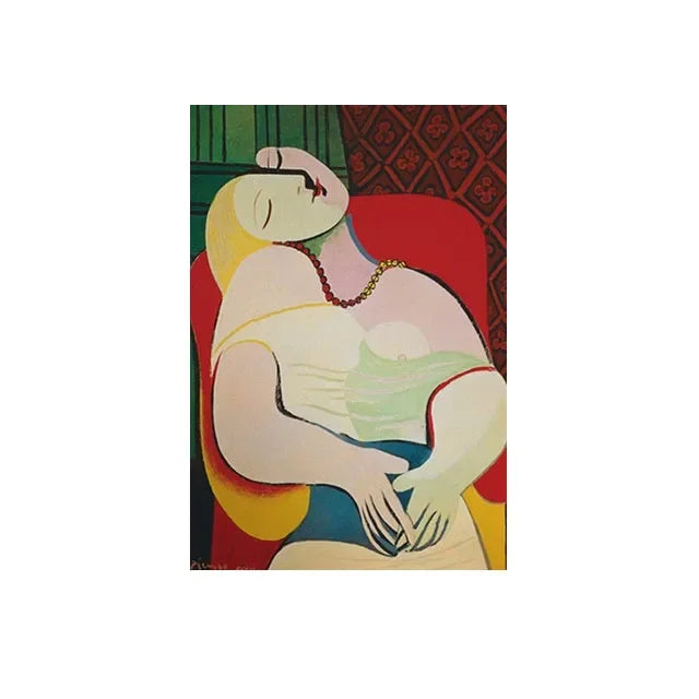 Scandinavian Modern Abstract Wall Art Picasso Famous Best Selling HD Canvas Prints Home Bedroom Living Room Decoration Peaceful Pleasures Health and Wellness A14 40x50cm Unframed