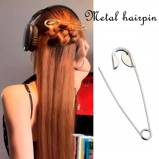 Fashion Large Pins for Clothing Smooth Metal Star Safety Pins Jeans Dress Scarf Hair Clips for Women Adjustable Brooch Pins Peaceful Pleasures Health and Wellness 1pc