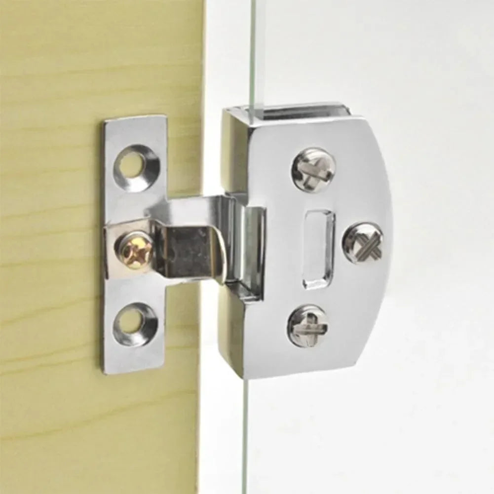 Zinc Alloy Glass Cabinet Hinge Silver – K845 / K846 Replacement