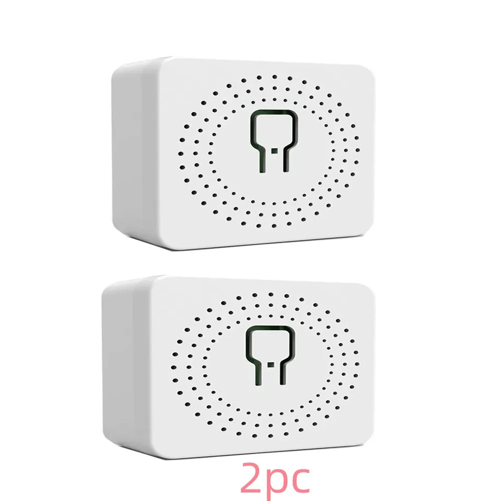 Smart Wireless Switch Mini Wifi Relay Breaker Siri Voice Wifi Smart Switches Control for Apple Homekit Alexa Google Home Peaceful Pleasures Health and Wellness 2 pc China Mainland