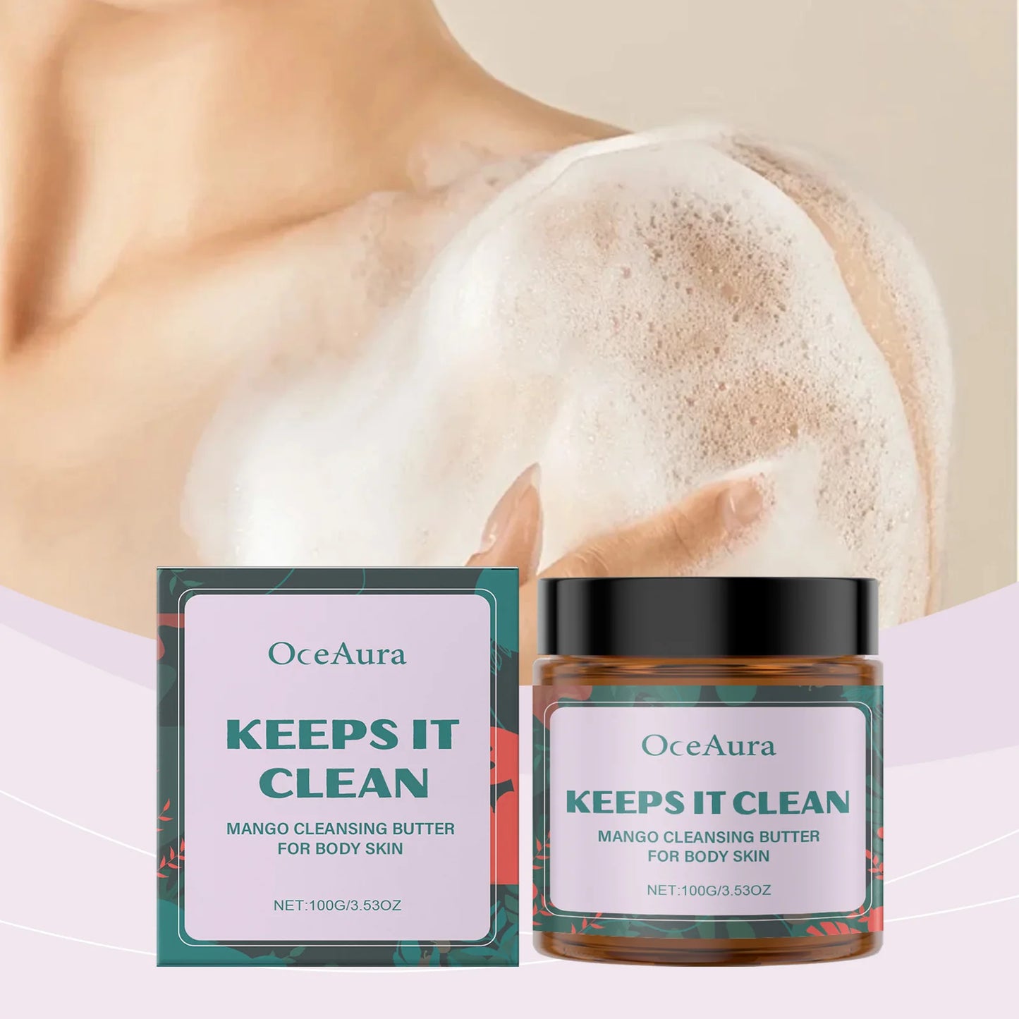 OceAura Gentle Body Cleansing Cream | Purifying Shower Gel 100g