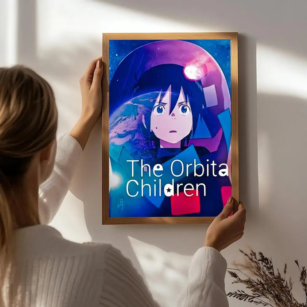 The Orbital Children Anime Poster – HD Waterproof Wall Art Anime Wall Poster Peaceful Pleasures Health and Wellness White1 21X30cmNoframe