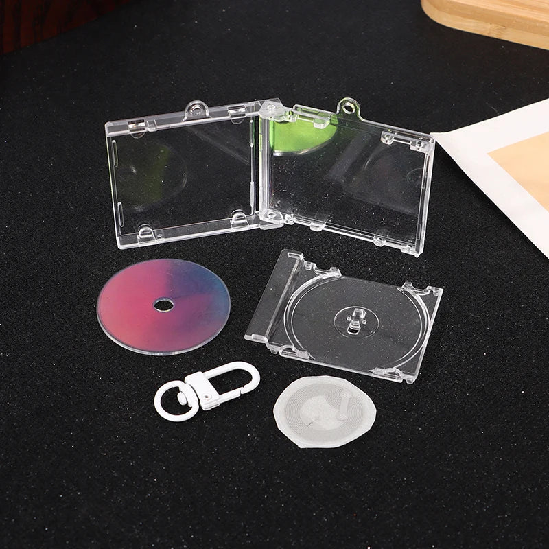 DIY Mini CD Case Keychain Pendant | Blank Album Cover Charm