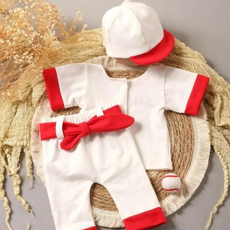 Newborn Baseball Uniform Photo Outfit Set | 0-6M Unisex