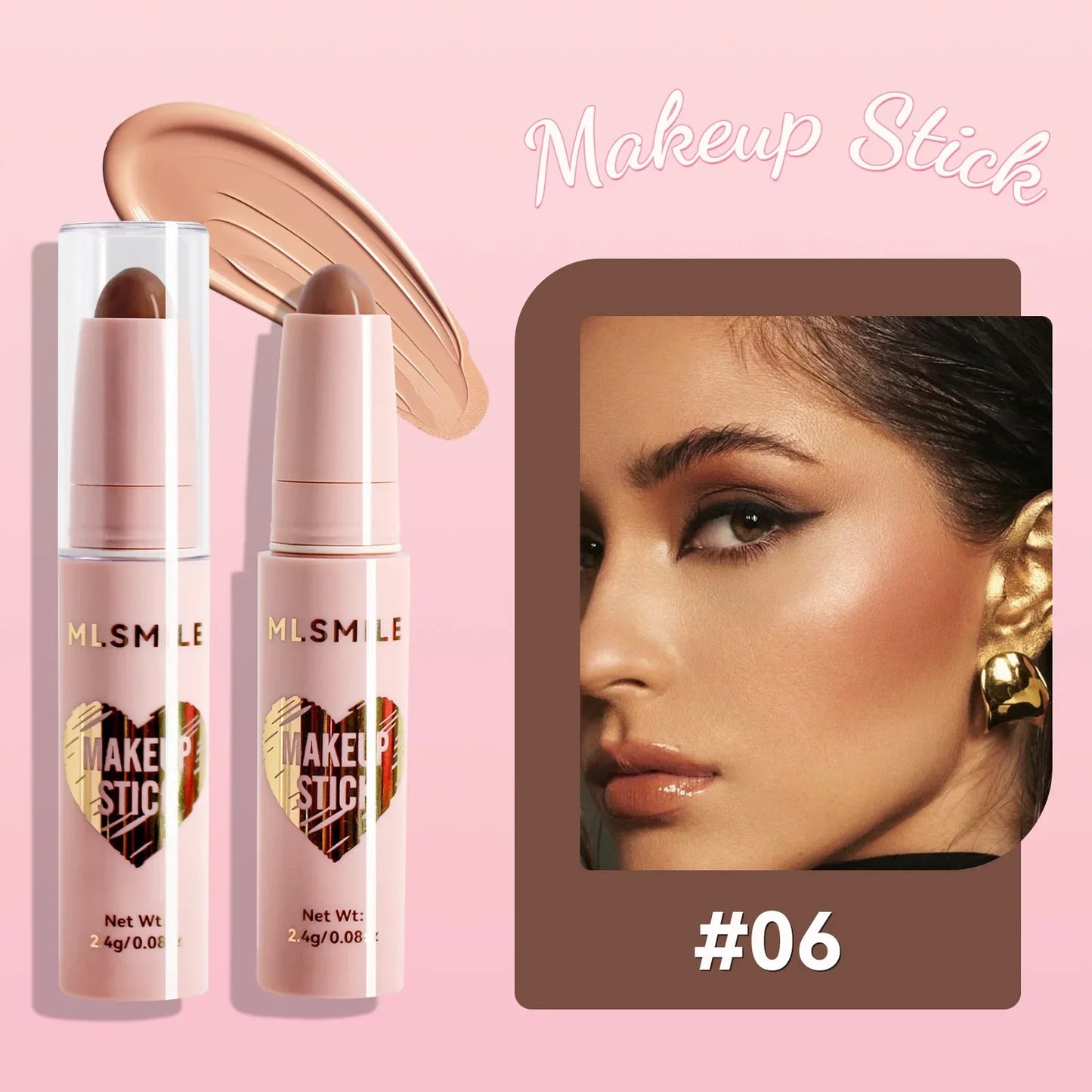 8-Color Pearl Highlighter & Contour Stick – High Gloss Face Pen