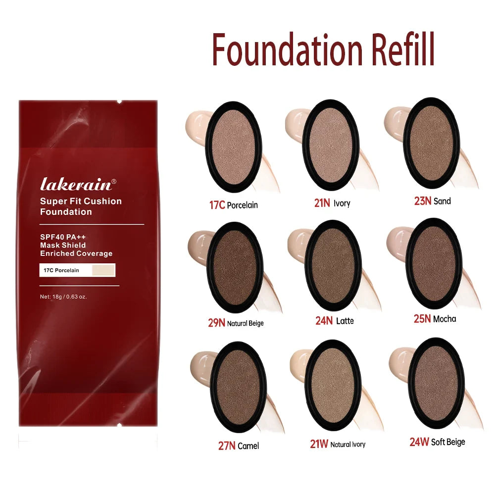 Korean Cushion Foundation Refill – Waterproof, 72Hr Wear, CC Cream