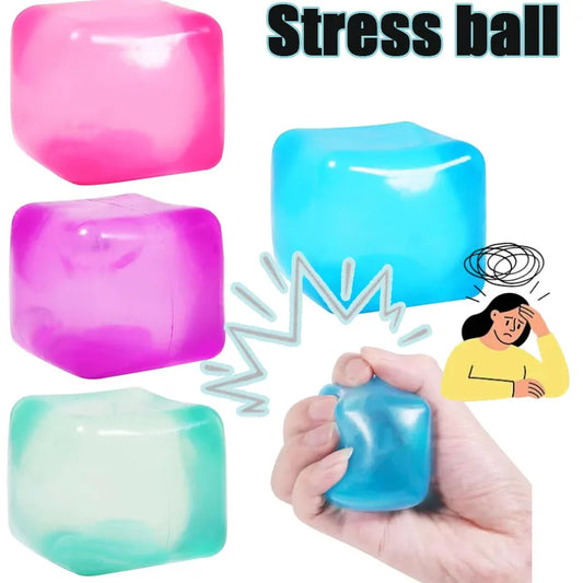 Slow Rising Gel Ice Cube Squishy Fidget Toy – Stress Relief Fidget Squishy Toy Peaceful Pleasures Health and Wellness
