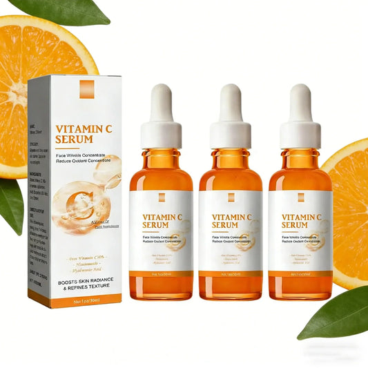 Vitamin C Wrinkle Remover Face Serum Lifting Firming Fade Fine Lines Anti-aging Essence Whitening Brighten Nourish Skin Care Peaceful Pleasures Health and Wellness