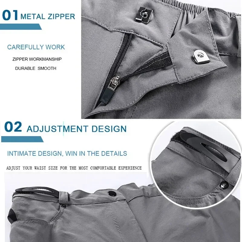 X-TIGER Men's MTB Shorts – Loose Fit, Waterproof & Multi-Pocket