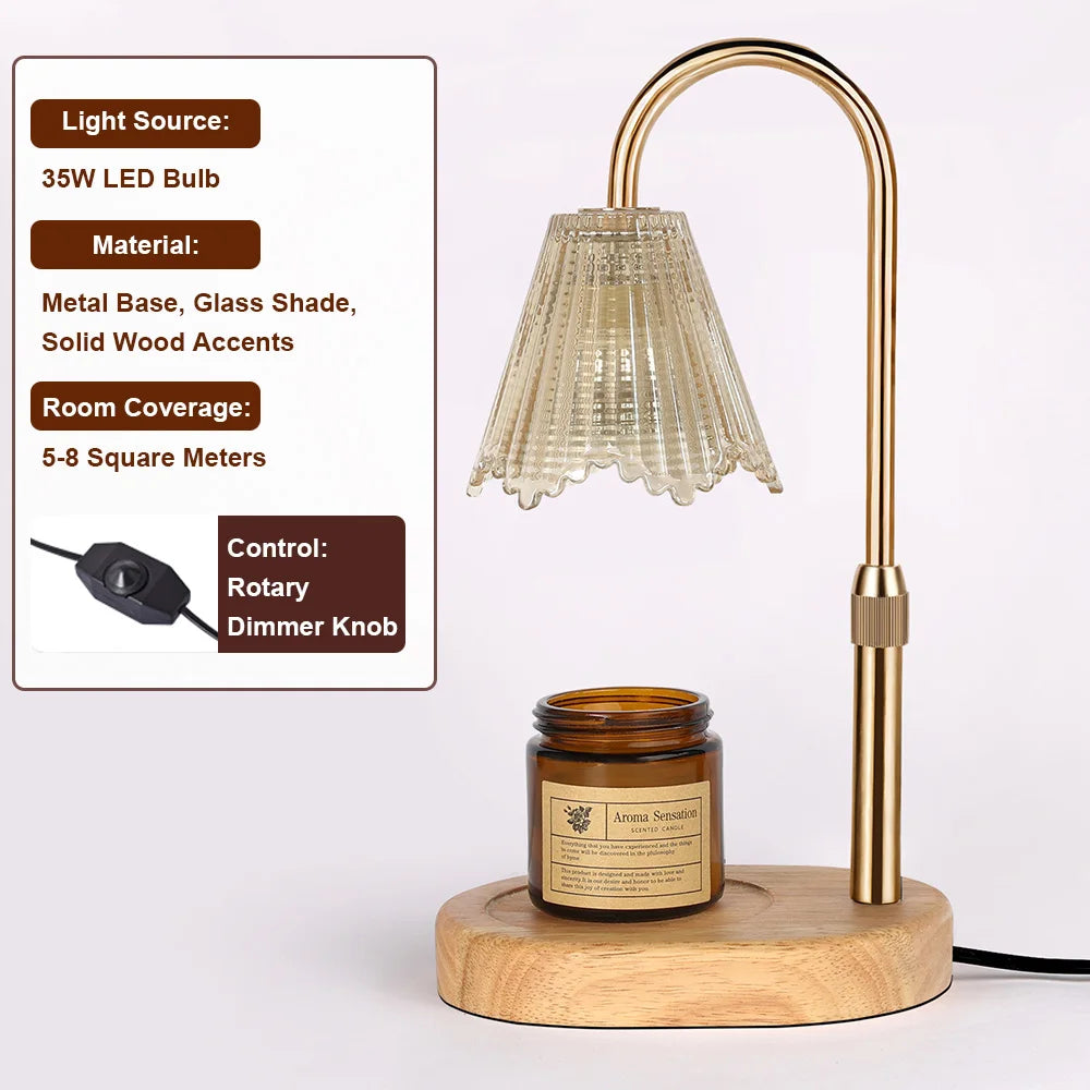 35W Dimmable Candle Warmer Lamp | Adjustable Height & Gift